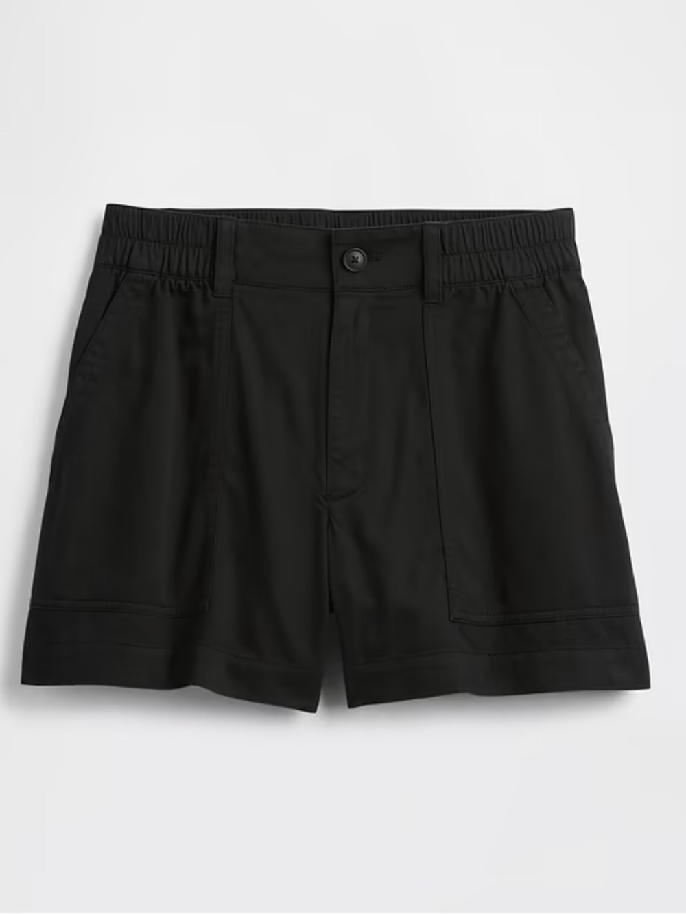 NEW GAP High Rise 4" Khaki Girlfriend Shorts in Black - Size XXL